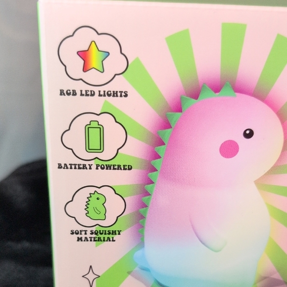 White LED Dinosaur Night Light Softโ and Huggable - Picture 4 of 9